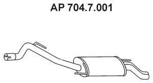 Silencieux arrière EBERSPÄCHER 704.7.001