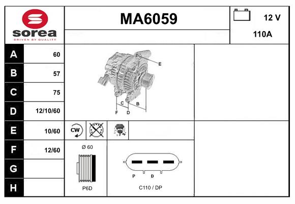 Alternateur SERA MA6059