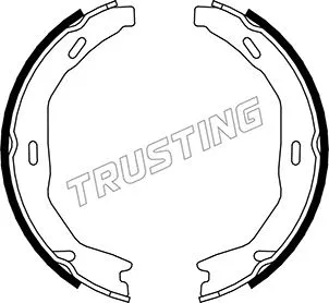 Jeu de mâchoires de frein, frein de stationnement TRUSTING 052.132