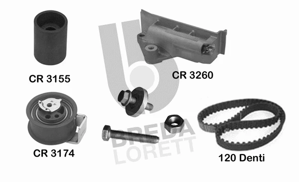 Kit de courroie crantée BREDA LORETT KCD0618