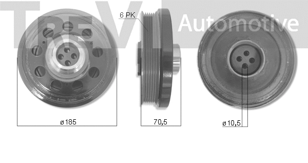 Poulie, vilebrequin TREVI AUTOMOTIVE PC1274