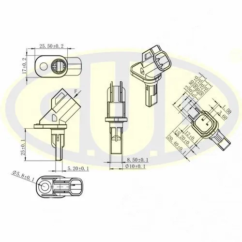 Capteur, vitesse de roue G.U.D. GABS01419