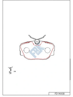 Kit de plaquettes de frein, frein à disque FBK FD14008