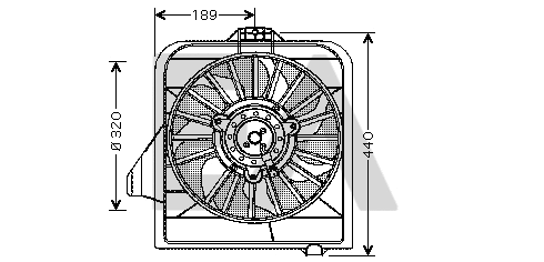 Ventilateur, refroidissement du moteur EACLIMA 33V12004