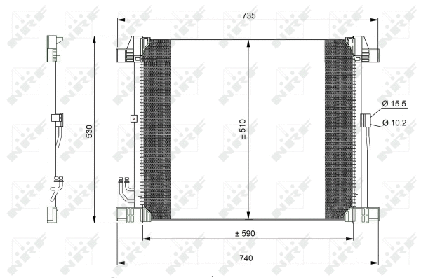 Condenseur, climatisation NRF 350099
