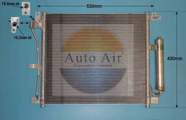 Condenseur, climatisation AUTO AIR GLOUCESTER 16-1403