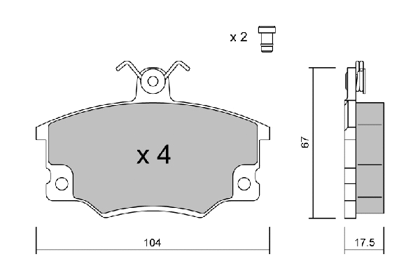 Kit de plaquettes de frein, frein à disque AISIN BPFI-1038