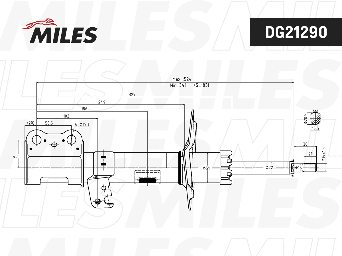 Amortisseur MILES DG21290