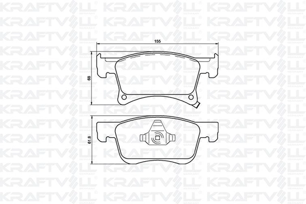 Kit de plaquettes de frein, frein à disque KRAFTVOLL GERMANY 07010096