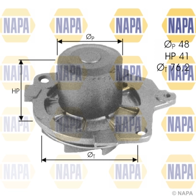 Pompe à eau, refroidissement du moteur NAPA NWP1499