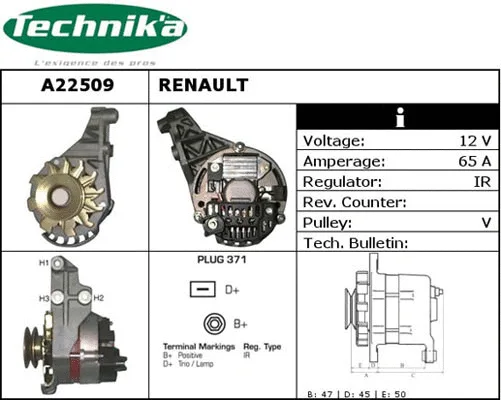 Alternateur Technika A22509