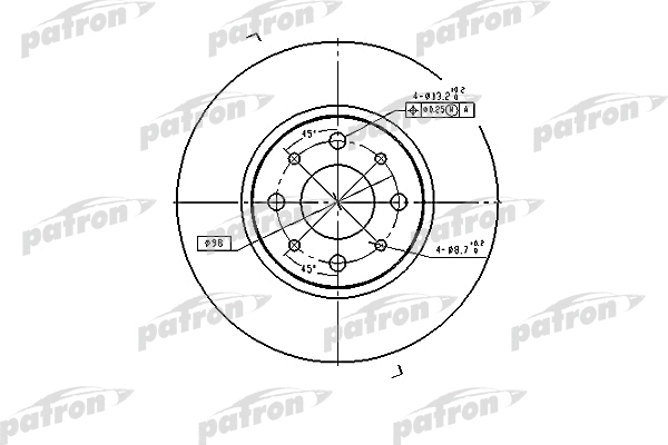 Disque de frein PATRON PBD2686