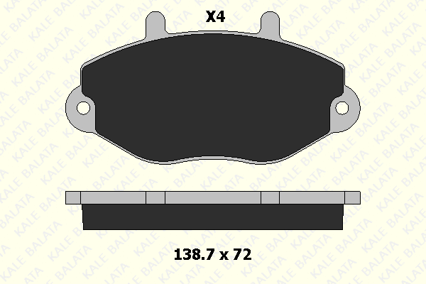 Kit de plaquettes de frein, frein à disque KALE 21469 190 04