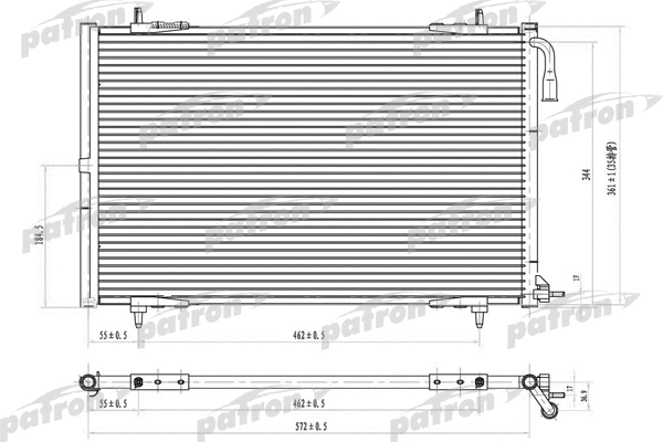 Condenseur, climatisation PATRON PRS1089
