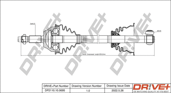 Arbre de transmission Dr!ve+ DP2110.10.0695