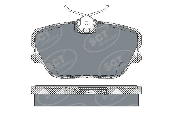 Kit de plaquettes de frein, frein à disque SCT - MANNOL SP 124 PR