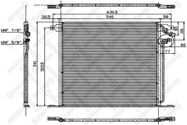 Condenseur, climatisation STELLOX 10-45068-SX