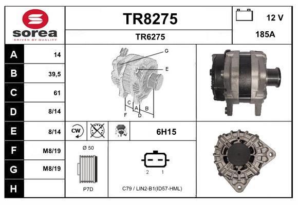 Alternateur SNRA TR8275