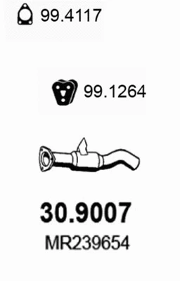 Tuyau d'échappement ASSO 30.9007
