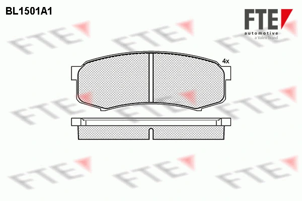 Kit de plaquettes de frein, frein à disque FTE 9010225