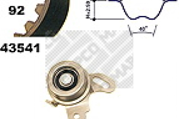 Kit de courroie crantée MAPCO 23541