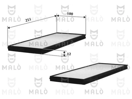 Filtre, air de l'habitacle AKRON-MALÒ 1531171