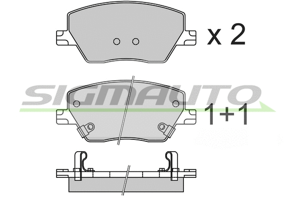 Kit de plaquettes de frein, frein à disque SIGMAUTO SPB735