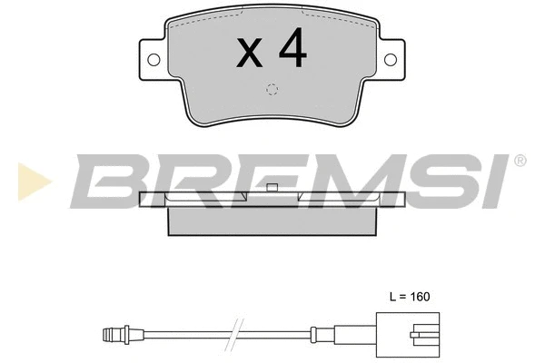Kit de plaquettes de frein, frein à disque BREMSI BP3427
