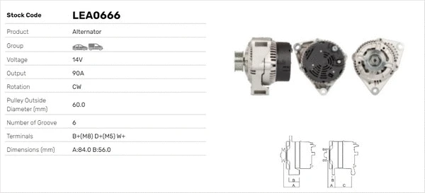 Alternateur LUSA LEA0666