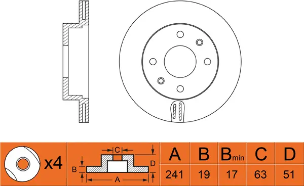 Disque de frein FIT FR0333V