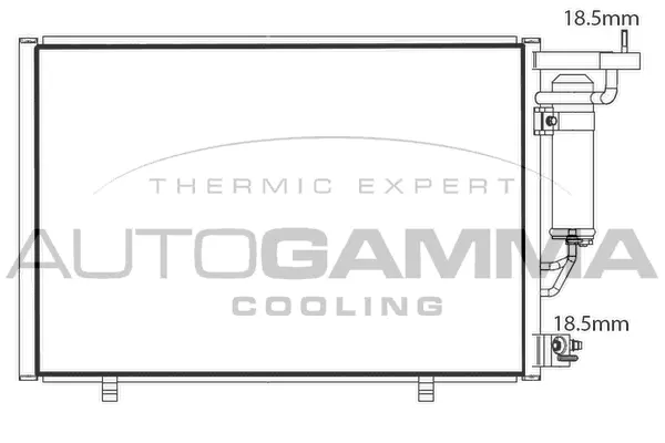 Condenseur, climatisation AUTOGAMMA 107902
