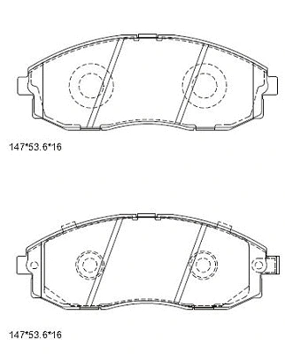 Kit de plaquettes de frein, frein à disque ASIMCO KD9601