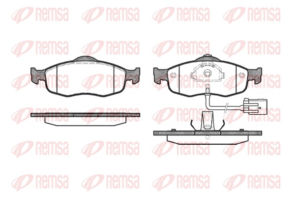 Kit de plaquettes de frein, frein à disque REMSA 0432.02