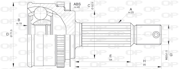 Jeu de joints, arbre de transmission OPEN PARTS CVJ5618.10