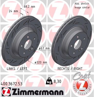 Disque de frein ZIMMERMANN 400.3672.53