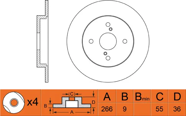 Disque de frein FIT FR0340