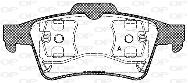 Kit de plaquettes de frein, frein à disque OPEN PARTS BPA0842.00