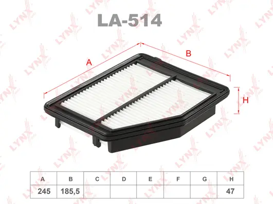 Filtre à air LYNXAUTO LA-514
