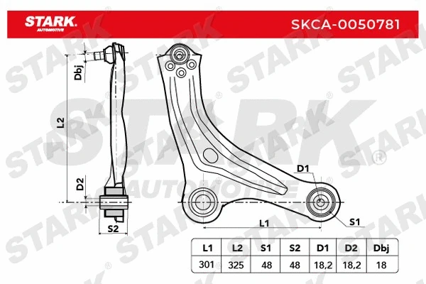 Bras de liaison, suspension de roue Stark SKCA-0050781