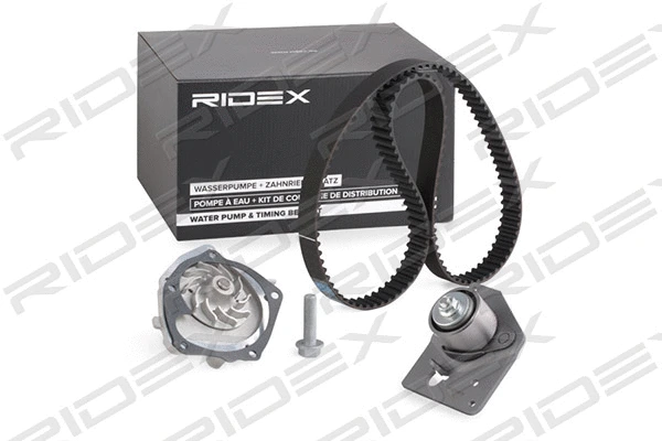 Pompe à eau + kit de courroie crantée RIDEX 3096W0025