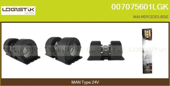 Pulseur d'air habitacle LGK 007075601LGK