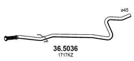 Tuyau d'échappement ASSO 36.5036