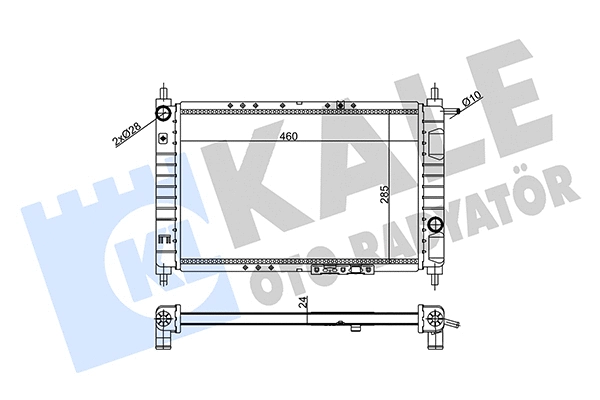 Radiateur, refroidissement du moteur KALE OTO RADYATÖR 357045