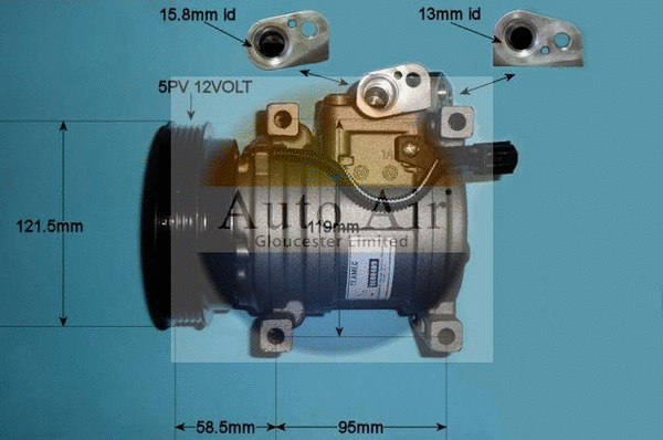 Compresseur, climatisation AUTO AIR GLOUCESTER 14-9774R