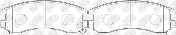 Kit de plaquettes de frein, frein à disque NiBK PN2367