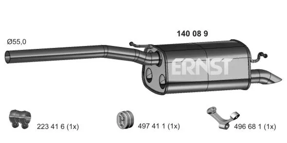 Silencieux arrière ERNST 140089
