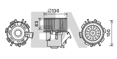 Moteur électrique, pulseur d'air habitacle EACLIMA 42A60027