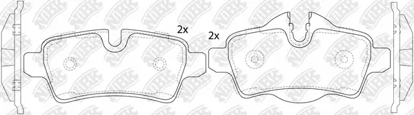 Kit de plaquettes de frein, frein à disque NiBK PN0509