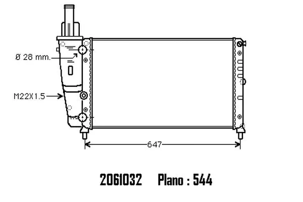 Radiateur, refroidissement du moteur ORDONEZ 2061032