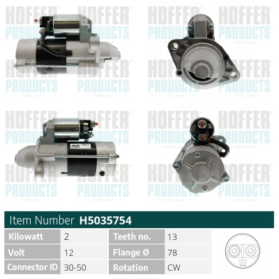 Démarreur HOFFER H5035754